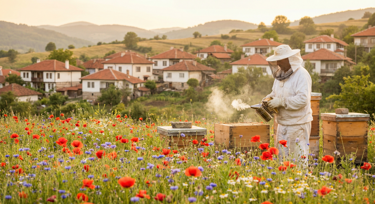 Bienenvölker am Dorfrand